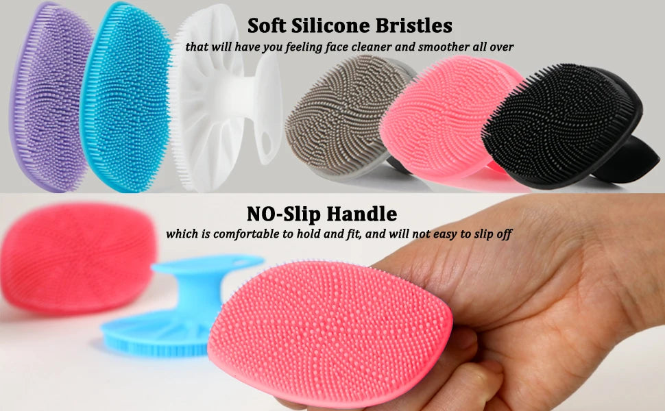 Silicone Face Scrubber,Facial Cleansing Brush,Facial Washing Brush for Deep Clean Pore Clean Blackhead Exfoliating and Massaging