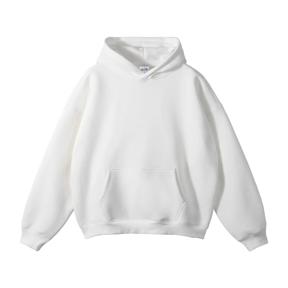 ZODF Men's Unisex Fleece Hoodie - 350gsm Oversized Winter Sweatshirt