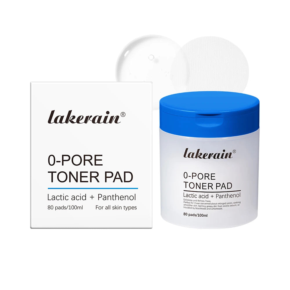 Lakerain Zero Pore Toner Pads - Oil Control Exfoliating Treatment 80ct