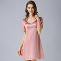 Women's 2023 Spring/Autumn Silk Pajamas 100%Natural Mulberry Silk Short Sleeved Nightdress Noble Silk Home Clothes Pajamas