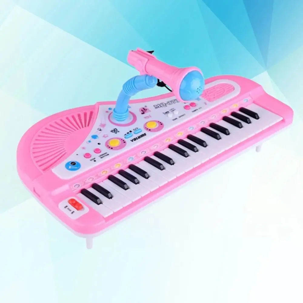 37 Keys Electronic Keyboard with Microphone Interactive Electronic Piano Music Enlightenment Education Children's Piano