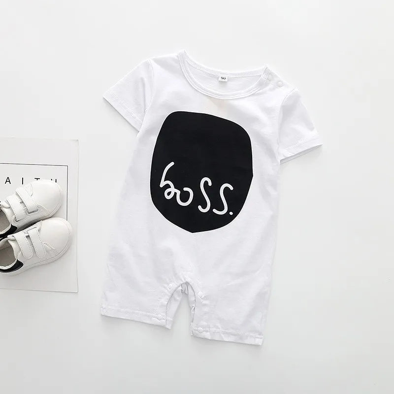 Baby Unisex Romper Jumpsuit - 100% Cotton Short-Sleeve Animal Print