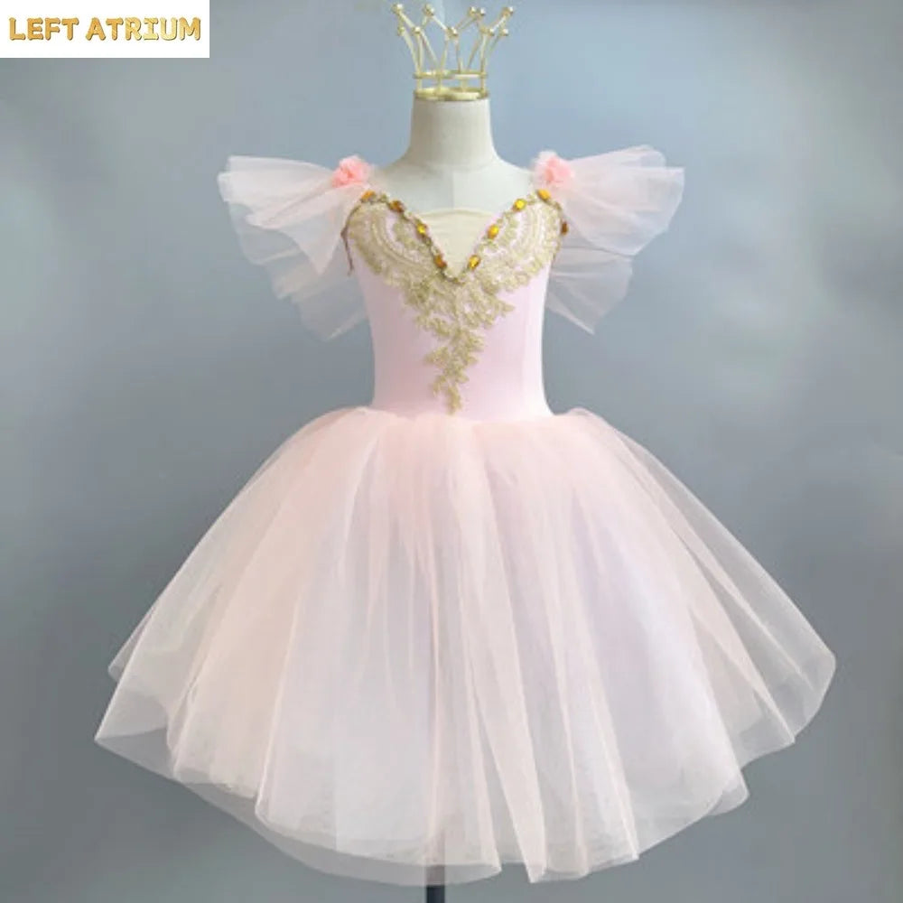 Stage Costumes Performance Kids Clothes Princess Summer Children Clothing Party Leotards for Girls Dress Ballet Tutu Dance Wear