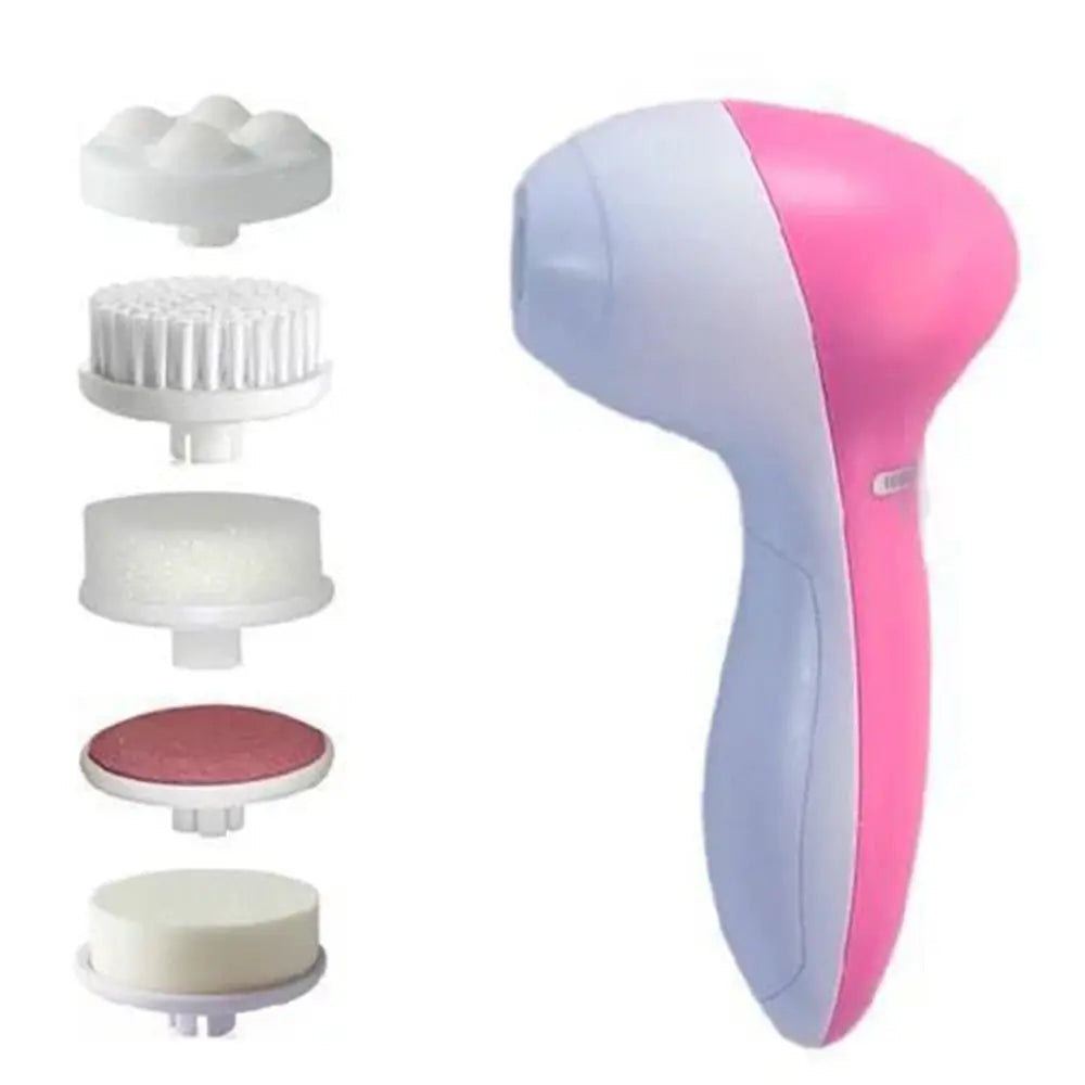 Electric Facial Cleaner 5 In 1 Face Cleansing Brush Wash Machine Spa Skin Care Massager Blackhead Cleaning Facial Cleanser Tools