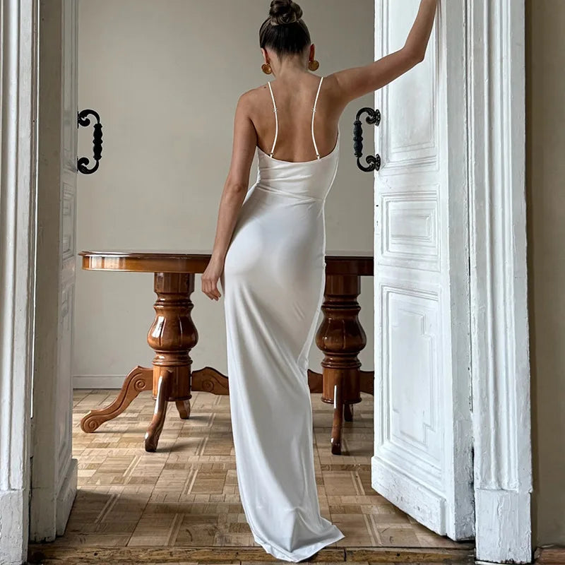 Women's Elegant Sleeveless Backless Maxi Dress