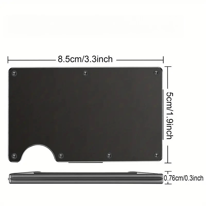 Slim RFID Protection High Quality Card Holder Men Women Aluminum Wallet Elasticity Back Pouch ID Credit Case Unisex Travel Purse