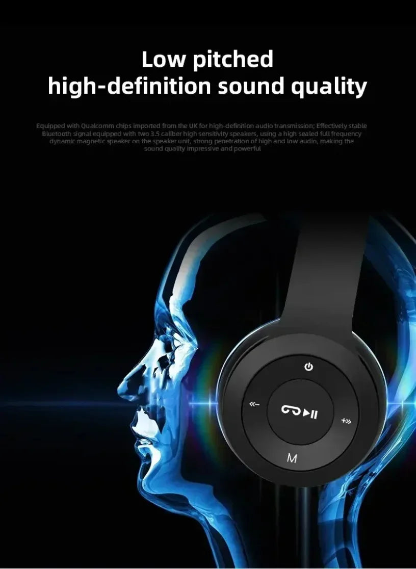 VIKEFON Wireless Bluetooth 5.0 Foldable Over-Ear Headset