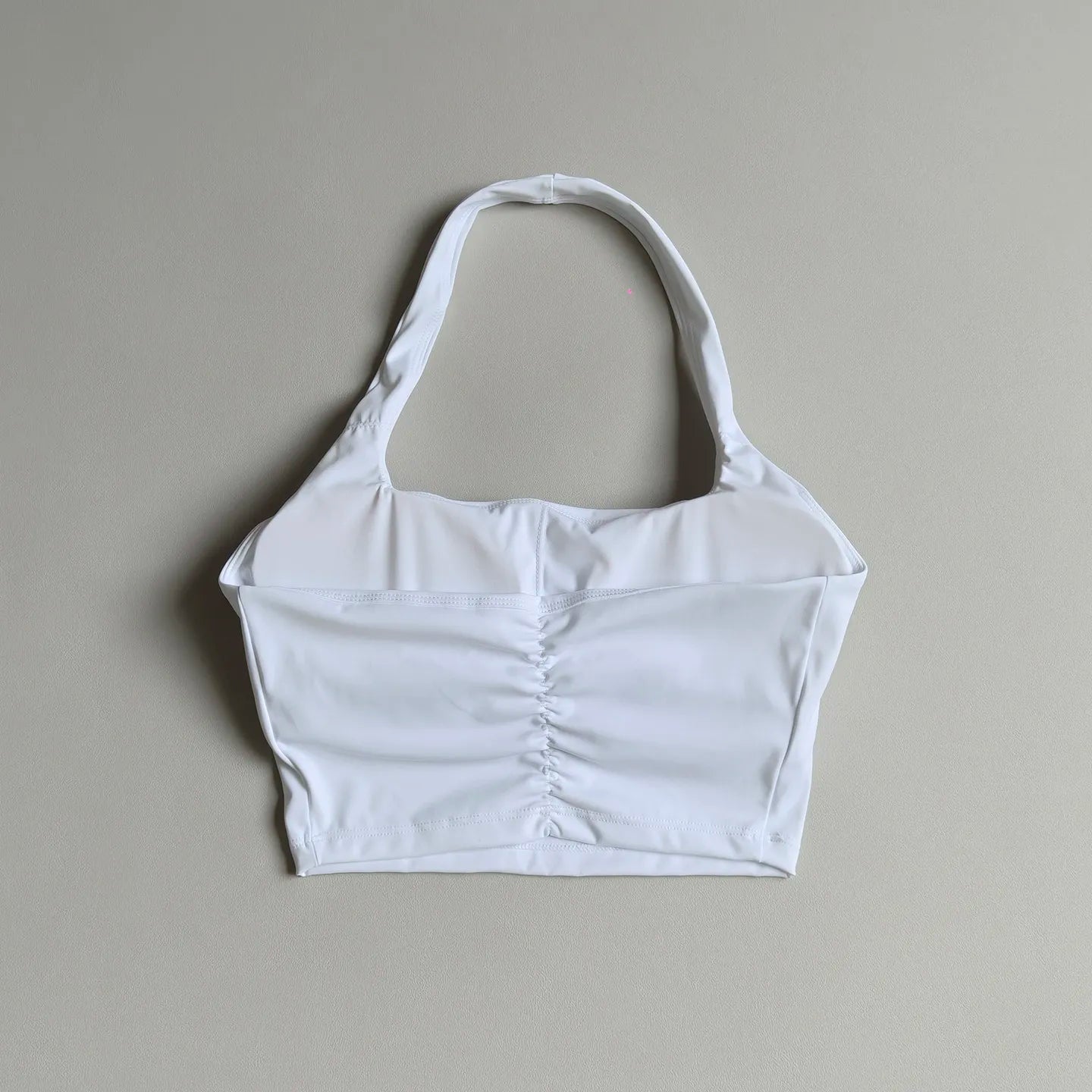 Women's Halter Neck Yoga Vest with Chest Pad Quick-Drying Breathable Sports Bra for Gym Fitness Pilates Running Training