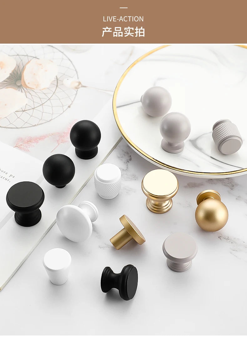Handles Drawer Cabinet Furniture Kitchen Handles for Cabinet Knob Door Drawer Furniture Kitchen Golden Silvery European Style