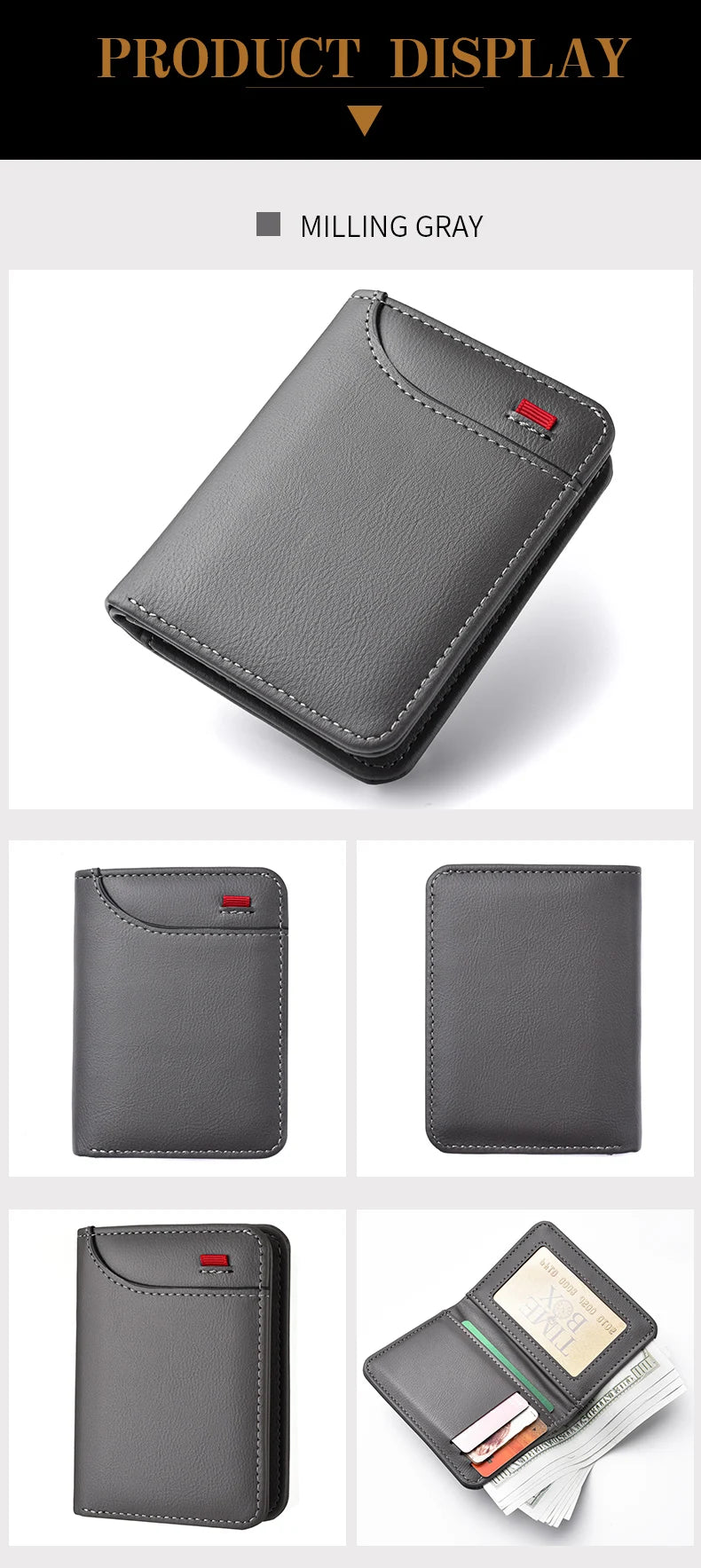 Men's Wallet Vertical Multi Card Small Wallet Driver's License Youth Mini Student Change Bag Card Bag