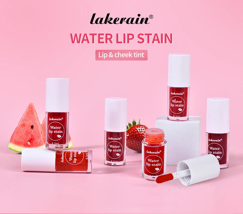 Fruity Water Lip Tint Gloss 4 Color Moisturizing Lip Glaze Long Lasting Lip Ink Face Lip Dual Purpose Liquid Lipstick Cosmetic M