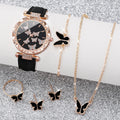 Ladies' Fashion Light Luxury Quartz Watch Classic Butterfly Pattern Digital Diamond Face Women's Style