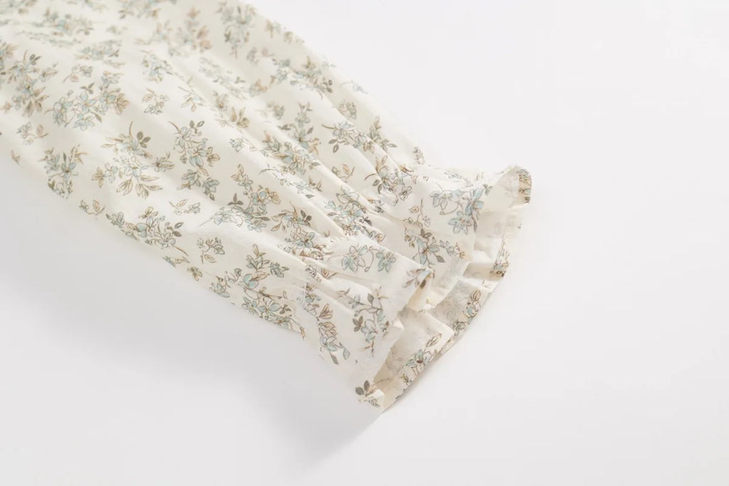 Children Girl Vintage Dress Spring Autumn Lace Turn Down Collar 2-8Y Princess Dress Fragment Flower Long Sleeve Baby Girls Dress
