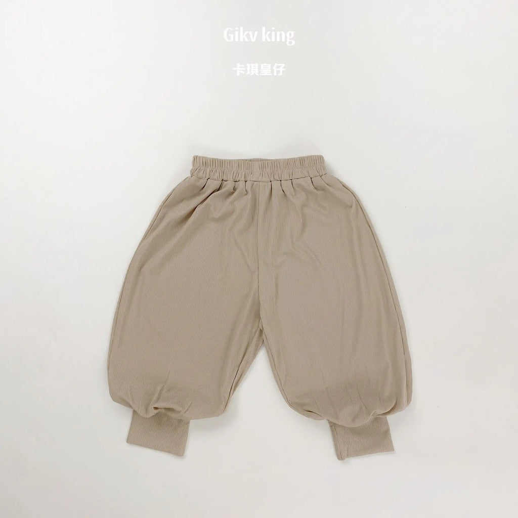 2026 Summer New Children Casual Pants Solid Toddler Girls Thin Lantern Trousers Boys Mosquito Proof Pants Cotton Kids Clothes