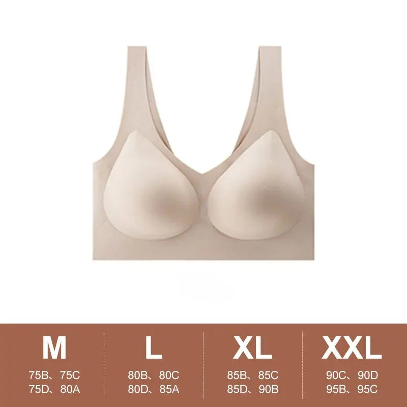 Seamless Women'S Push Up Bra Sleeping Yoga Sports Underwear Ultra Thin Sexy Lingerie