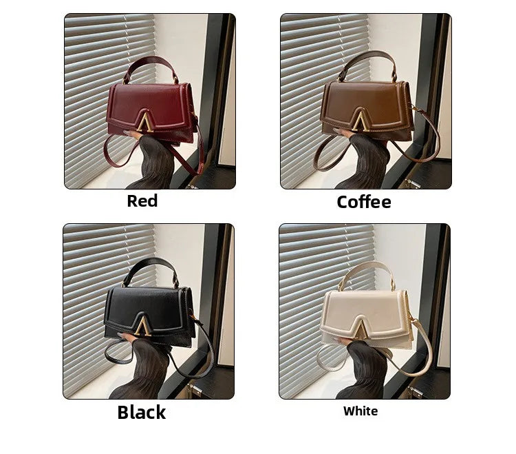 Candy Colored Minimalist Crossbody Shoulder Bag - PU Leather