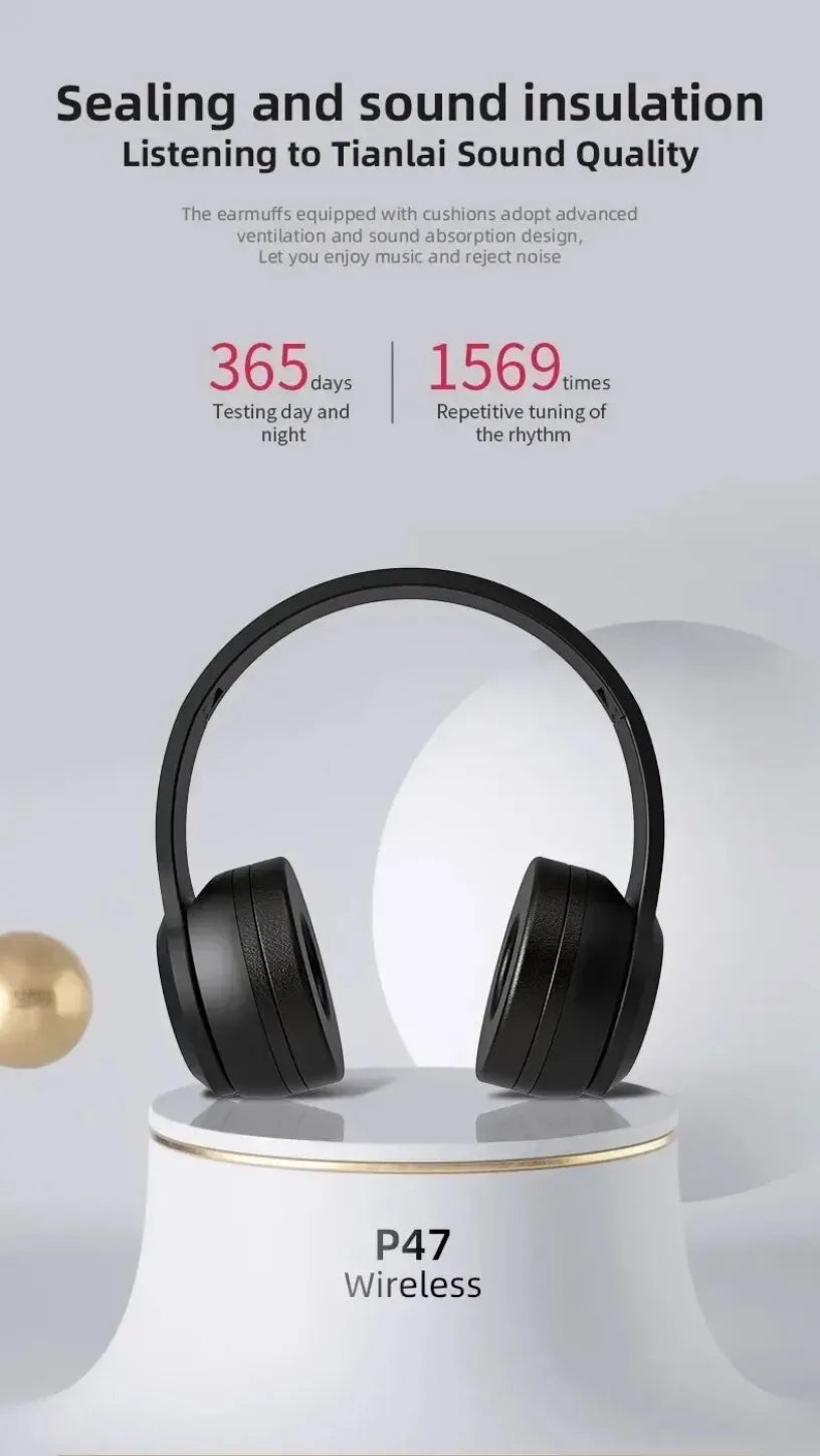 VIKEFON Wireless Bluetooth 5.0 Foldable Over-Ear Headset