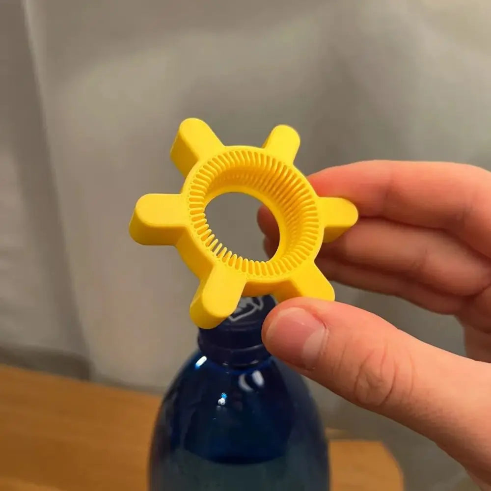 Portable Multi-function Bottle Cap Opener Yellow Bar Supplies Rotary Bottle Opener Plastic Bottle Opener Kitchen Tool