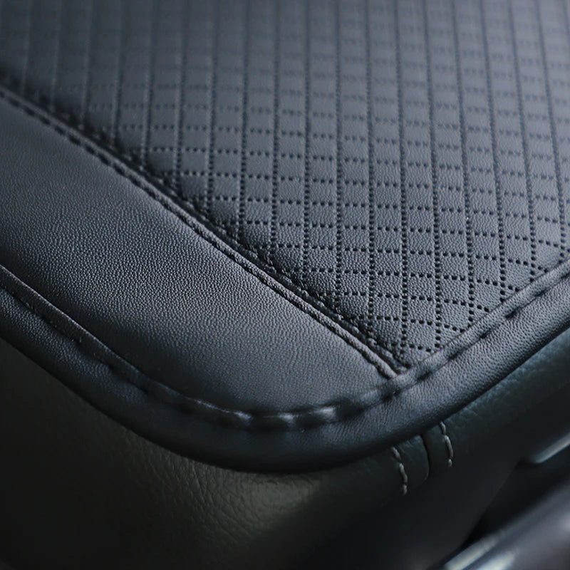 Car Armrest Cover Mat Universal PU Leather Ethnic Style Print Waterproof Non Slip Storage Box Pad Auto Styling Interior Accessor