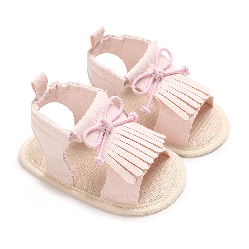 Summer cute and sweet skirt edge sandals for baby girls, comfortable and breathable walking shoes for beginners