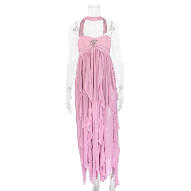 for Women 2026 New Spring Wide Camisole Strapless Sequin Decoration Lotus Leaf Hem Banquet Dress