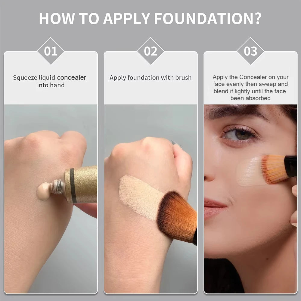 Concealer Makeup, 14 Shades Full Coverage Concealer Tube, Long Lasting Waterproof Concealer for Dark Circles, Acne Scars, Tattoo