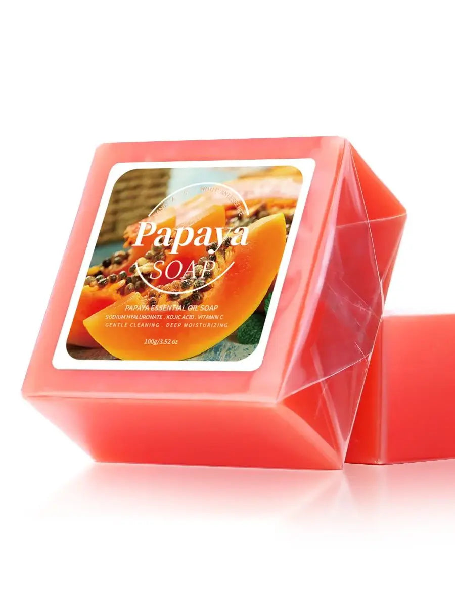 Papaya Extract Handmade Soap - 100g Deep Cleansing Nourishing Bar