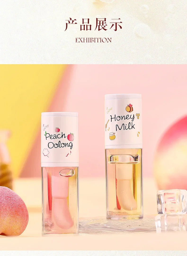 Korean Beauty Moisturizing Lip Ink Gloss Jelly Lipstick Big Brush Labial Lips Bright Oil Balm - Moisture & Color in One