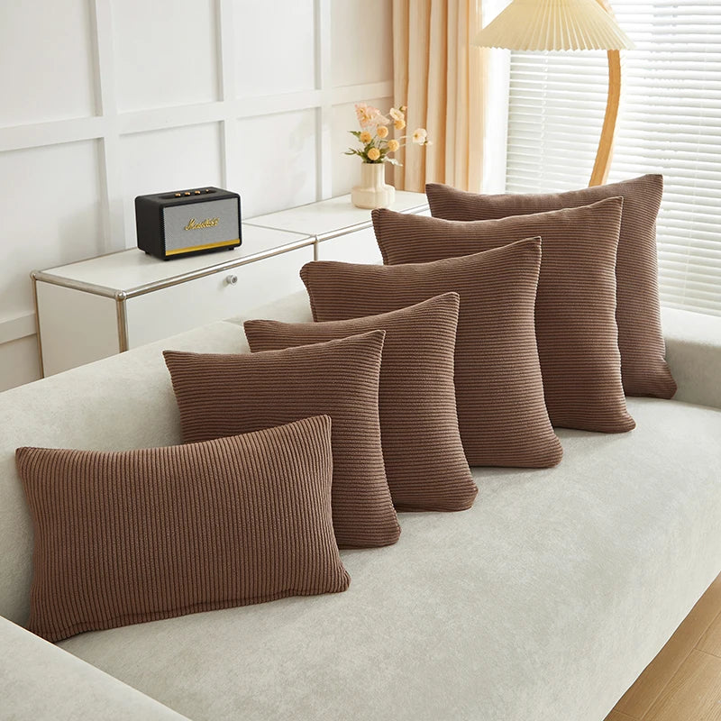 Soft Stripted Jacquard Throw Pillow |Home Decor