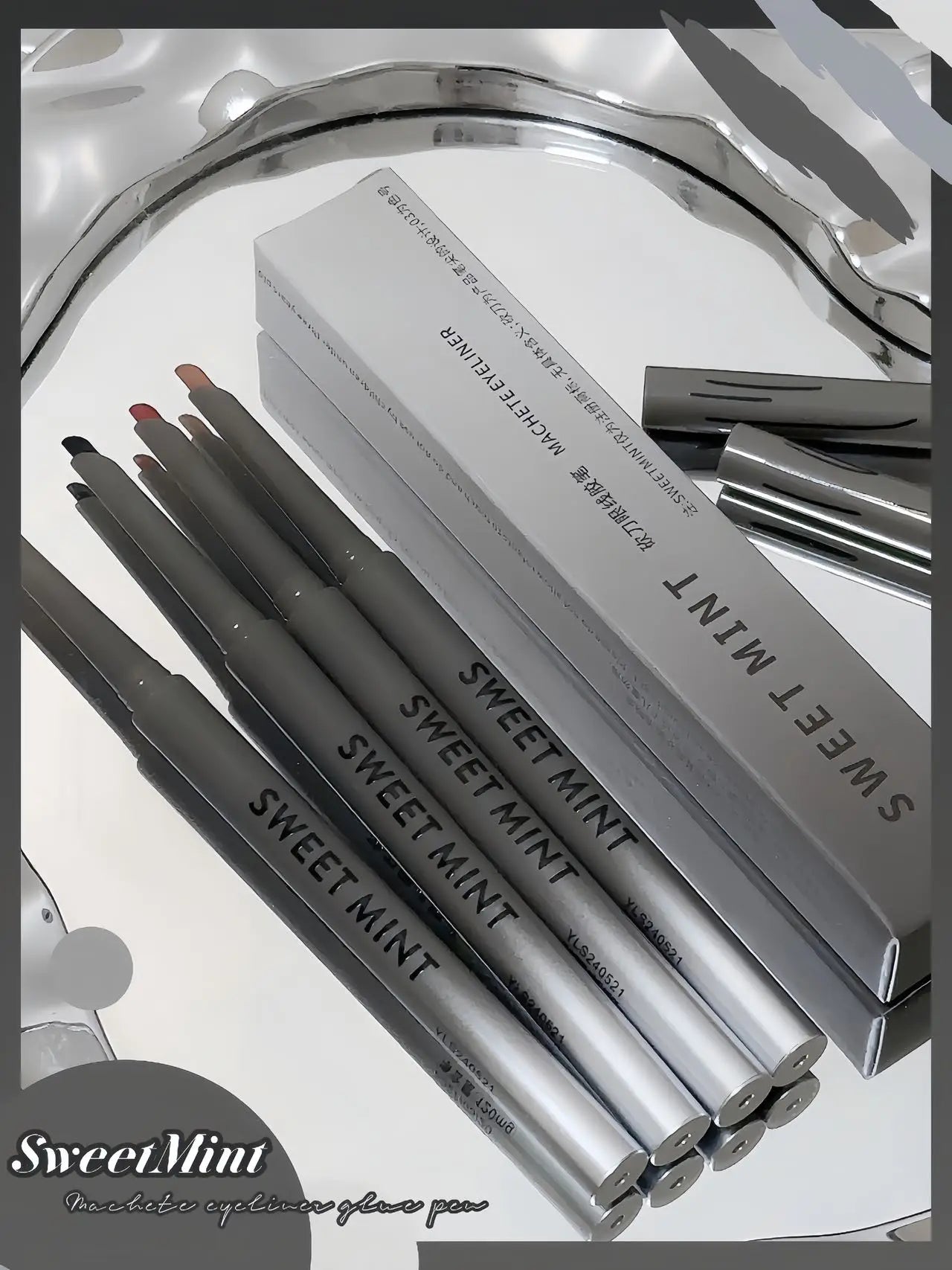 Slim Lying Silkworm Eyeliner Gel Pen Waterproof Non-smudging Eye Liner Pencil Lasting Black Brown Easy Wearing Eyeliner Gel Pen