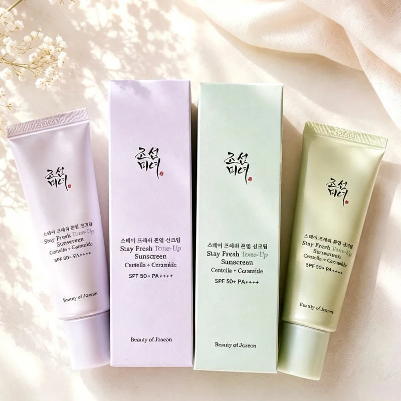 Beauty of Joseon Green Purple Brightening Primer Tone-Up Foundation Liquid Prevent Makeup From Coming Off Easily Isolation Cream