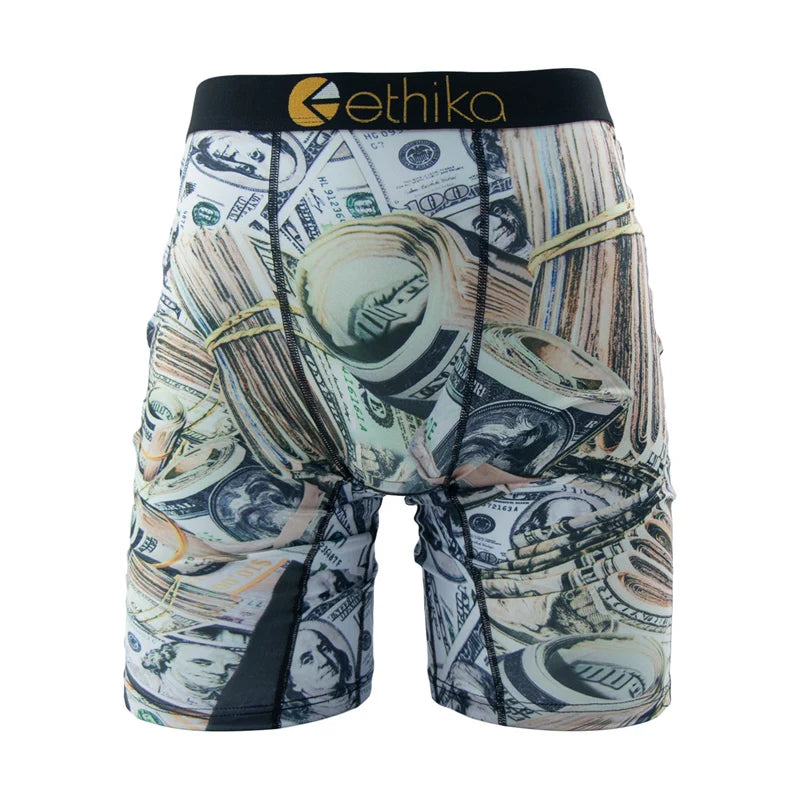 Ethika Men's Boxers Breathable Mesh Crotch Trunks Plus Size S To 3XL Comfort Fit