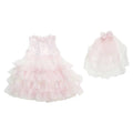 Girls Dress 2026 Spring Summer New Children's Clothing Korean Style Girl Baby Sweet Sequin Cake Princess Dress with Veil