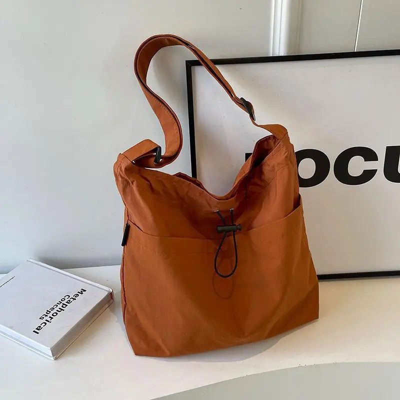 Women's Large Capacity Nylon Shoulder Bag Lightweight Crossbody Bag