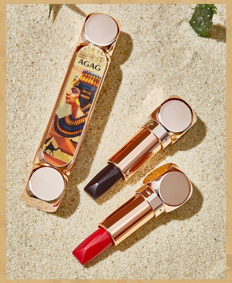 Agag Pharaoh Magic 3Dimensional Magic 6Color Lipstick Does Not Fade No Stain on Cup Cheap Double-Tube Double-Headed One 6-Color