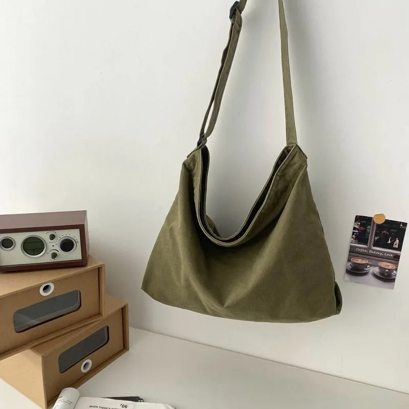 2026 Spring New Season Japanese Style Messenger Bag Made of Canvas Free Shipping Thickened Sturdy Retro Men Bag