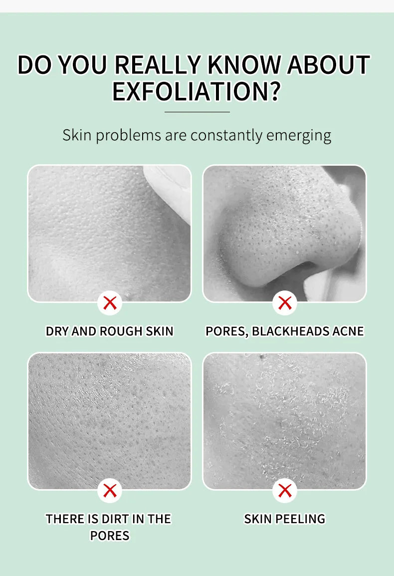 Herbal Exfoliating Gel Cream Moisturizer Face Body Scrub Gel Deep Cleansing Moisturizing Facial Exfoliator Peeling Face Scrub