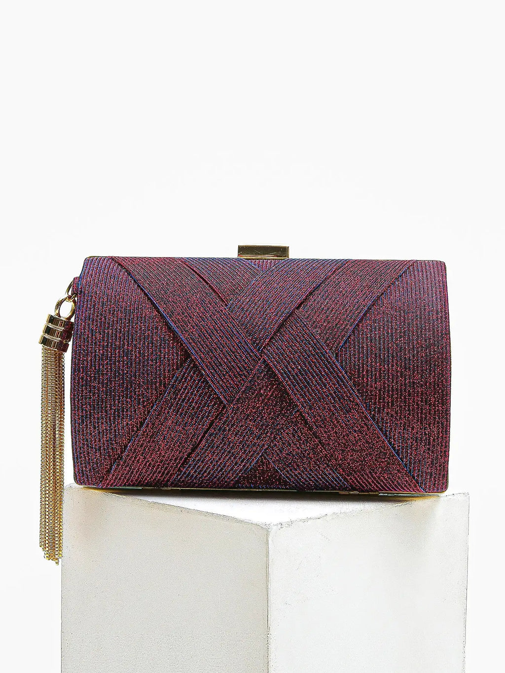 Women Clutch Bag Evening bag Fringed Evening Handbag,Lady Party Wedding Clutch Purse Chain Shoulder Cross Body Bag