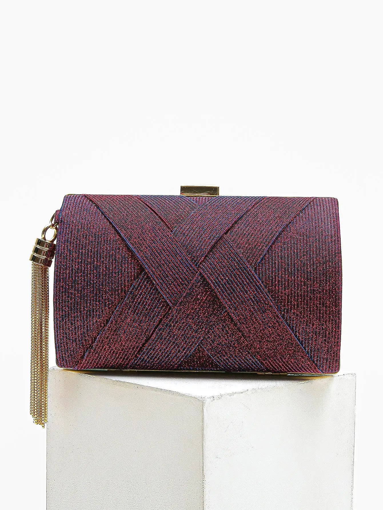 Women Clutch Bag Evening bag Fringed Evening Handbag,Lady Party Wedding Clutch Purse Chain Shoulder Cross Body Bag