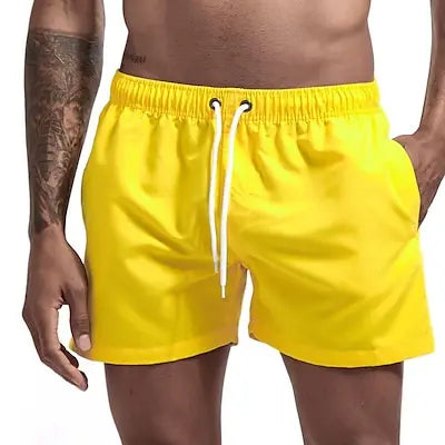 Men'S Swim Shorts Swim Trunks Quick Dry Board Shorts Bathing Suit Breathable Drawstring With Pockets For Surfing Beach Summer