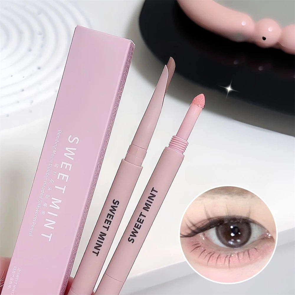 Double-end Lying Silkworm Eyeliner Pencil Diamond Glitter Matte Aegyosal Pen Brightening Cream Shadow Highligher Eye Makeup