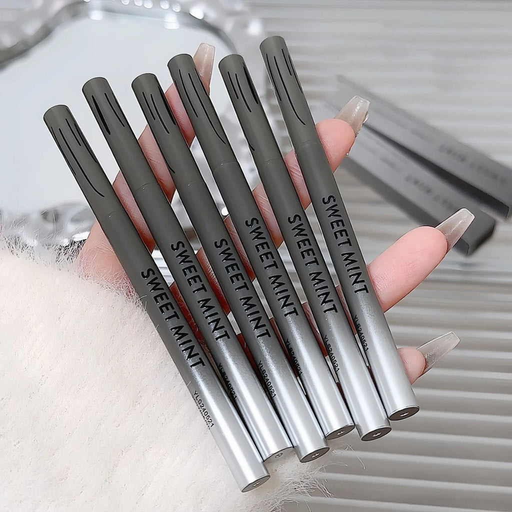 Slim Lying Silkworm Eyeliner Gel Pen Waterproof Non-smudging Eye Liner Pencil Lasting Black Brown Easy Wearing Eyeliner Gel Pen