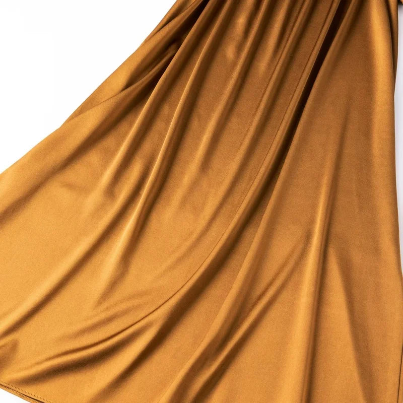 Birdtree, 21MM 92% Silk 8% Spandex Nightgown, O-neck Short Sleeve, Women Plain Satin Pajama Homewear Dresses, 2026 New D66104JF
