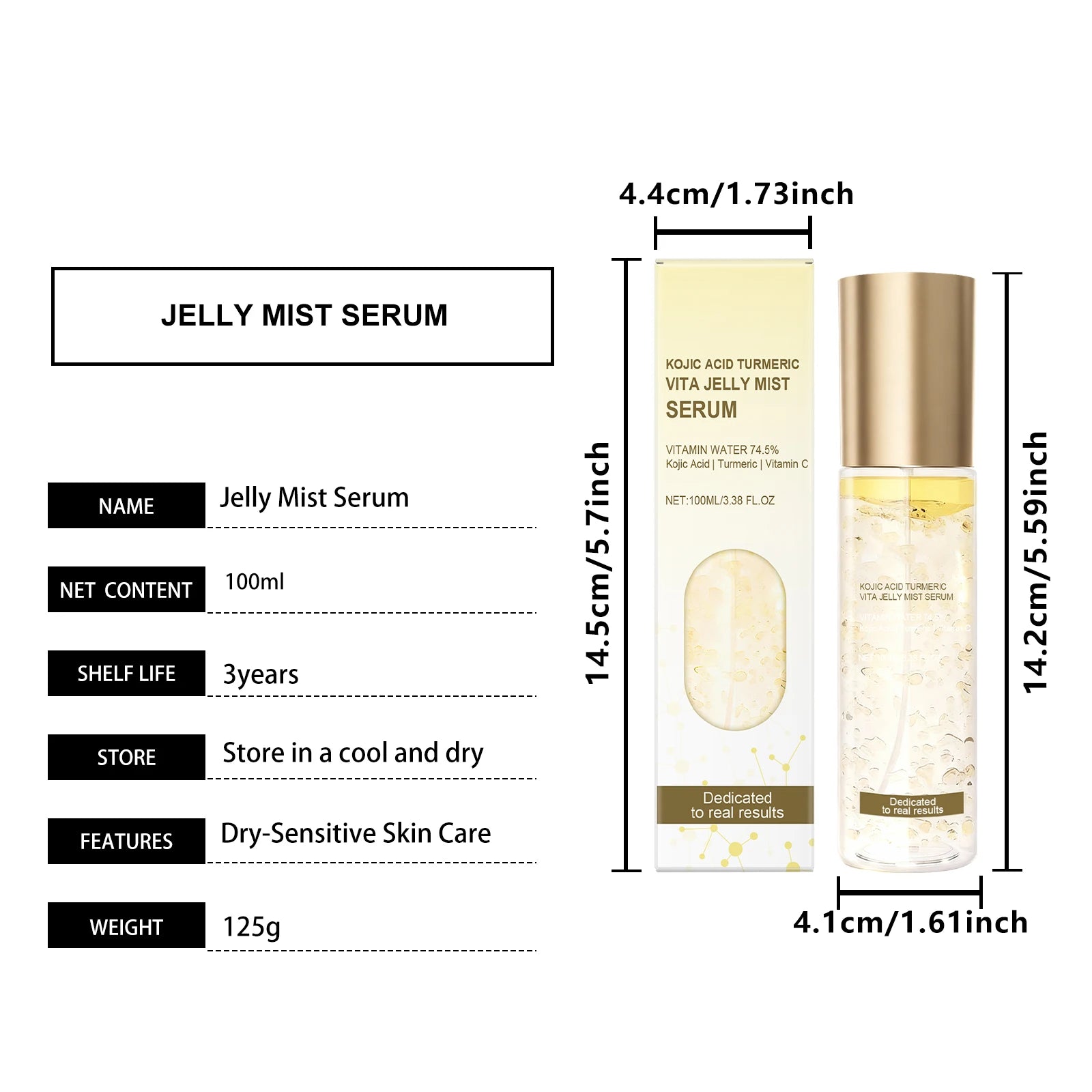 Jelly Mist Serum Brightening Firming Hydrating Face Spray Smoothing Facial Hyaluronic Acid Collagen Moisturizing Skincare Set