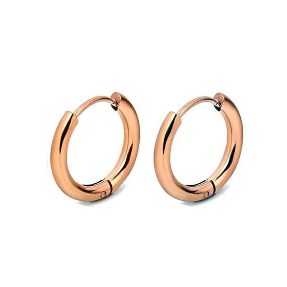 1 Pair Stainless Steel Hoop Earrings Women'S Men Gold Color Small Earrings Girl Jewelry Pendientes Mujer Aretes Cartilage Piercing