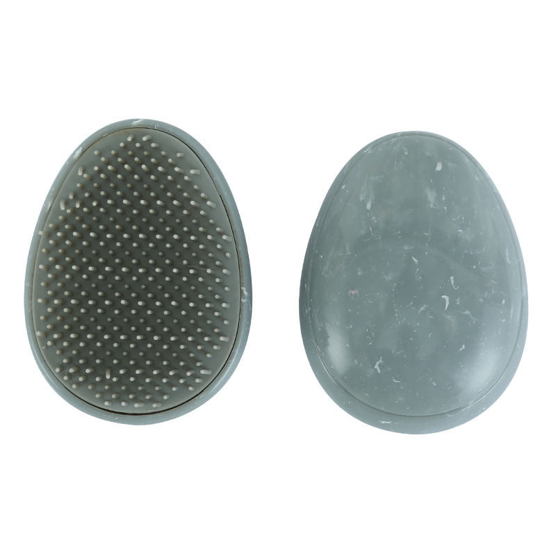 Marbling Egg Shape Glitter Straight Hair Brush Anti-knotting Hair Smoothing Combs Anti Static Massage Hairbrush Tangle Hair Care