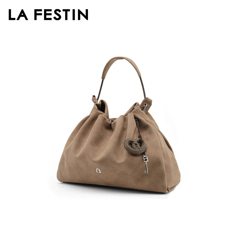 LA FESTIN Original Brand Women's Bag 2025 New Fashion Leather Shoulder Bag Lady Handbag Large Capacity Bag Crossbody Bag