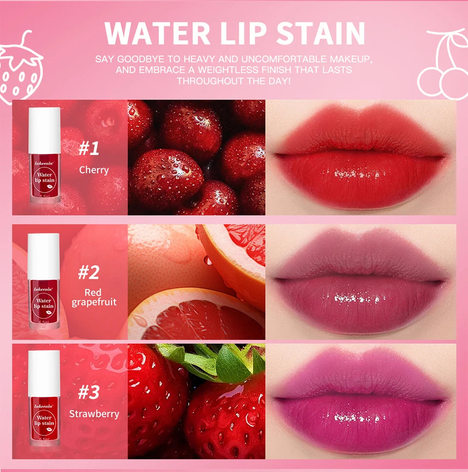 Lip Tint Stain 2 IN 1 Long Lasting Waterproof Lightweight Non-sticky Lipstick Transfer-Proof Matte Finish Liquid Blush Lip Gloss