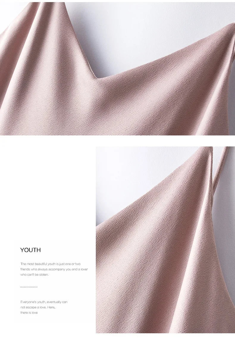 Silk Satin Wrap Dress Women's Base Fashion Spring Summer Beach Holiday Long Dress V-neck Sleeveless Empire Waist Ankle-length