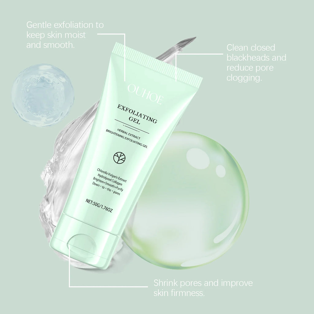 OUHOE Exfoliating Peeling Gel - Deep Cleaning Facial Scrub, 50g